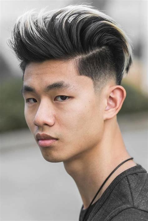 asian hairstyles for men|asian man with blonde hair.